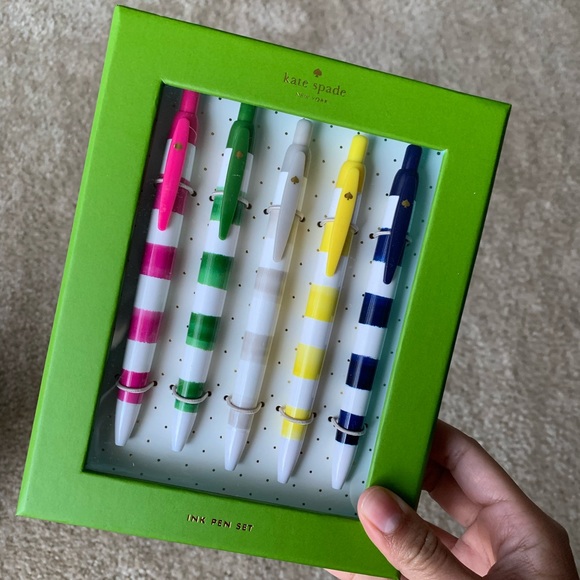 NWT Kate Spade Rugby Stripe Pen Set - Picture 5 of 6
